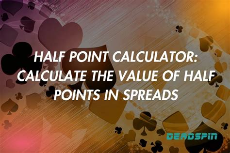 sbr half point calculator|Half Point Calculator: Calculate Half Point Odds.